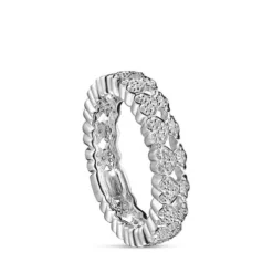Alianza de oro blanco con diamantes motivo oso Puppies