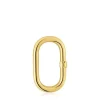 Anilla grande con baño de oro 18 kt sobre plata Hold Oval