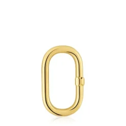 Anilla grande con baño de oro 18 kt sobre plata Hold Oval