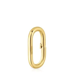 Anilla grande con baño de oro 18 kt sobre plata Hold Oval
