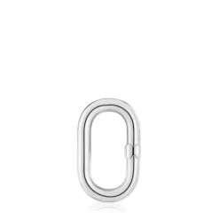 Anilla mediana de plata Hold Oval