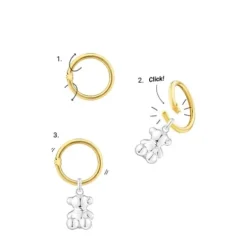 Anilla pequeña oso de oro Hold