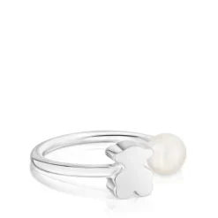 Anillo abierto de plata con perla cultivada Sweet Dolls