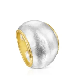 Anillo abombado bicolor Luah