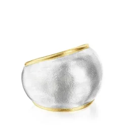 Anillo abombado bicolor Luah
