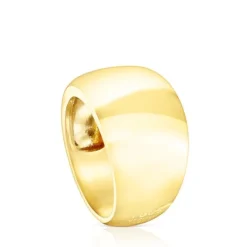 Anillo abombado con baño de oro 18 kt sobre plata TOUS Basics