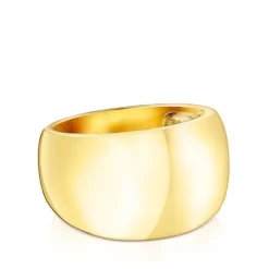 Anillo abombado con baño de oro 18 kt sobre plata TOUS Basics