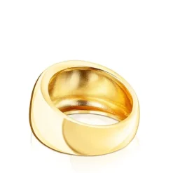 Anillo abombado con baño de oro 18 kt sobre plata TOUS Basics
