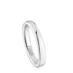 Anillo alianza de boda de oro blanco 3 mm TOUS Alianzas