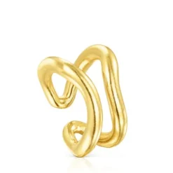 Anillo con baño de oro 18 kt sobre plata Hav