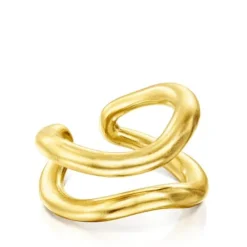 Anillo con baño de oro 18 kt sobre plata Hav