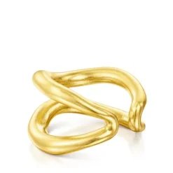 Anillo con baño de oro 18 kt sobre plata Hav