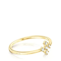Anillo cruz de oro y diamantes Les Classiques