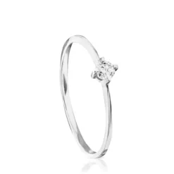 Anillo de oro blanco con diamante TOUS Brillants