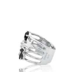 Anillo de plata con espinelas, ónix, cuarzo y nácar Join