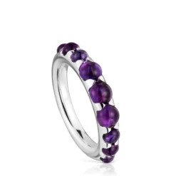 Anillo pequeño de plata y amatista Sugar Party