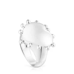 Anillo sello de plata corazón San Valentín