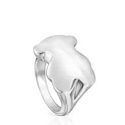 Anillo sello de plata oso Bold Motif