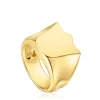 Anillo sello tulipa con baño de oro 18 kt sobre plata Sweet Dolls