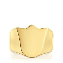 Anillo sello tulipa con baño de oro 18 kt sobre plata Sweet Dolls