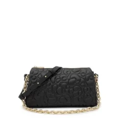 Bandolera grande de piel negra TOUS Greta