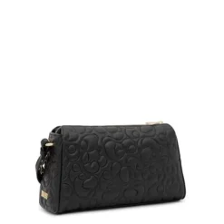 Bandolera grande de piel negra TOUS Greta