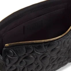 Bandolera grande de piel negra TOUS Greta