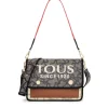 Bandolera mediana Audree negra y beige Kaos Icon