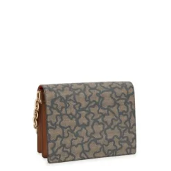 Bandolera mediana Audree Chain negra y beige Kaos Icon