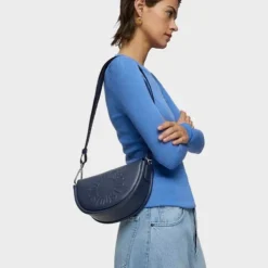 Bandolera mediana de piel azul marino TOUS Miranda