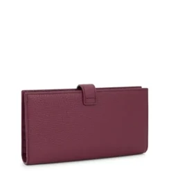 Billetera grande Flap de piel burdeos TOUS Miranda