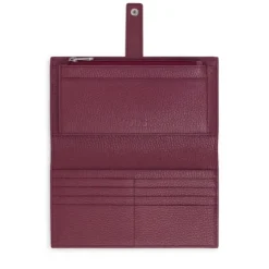 Billetera grande Flap de piel burdeos TOUS Miranda