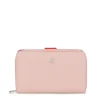 Billetera mediana New Dubai rosa y beige