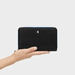 Billetera mediana New Dubai negro y azul