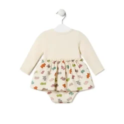 Body con falda de bebé niña Grey crudo
