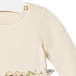 Body con falda de bebé niña Grey crudo