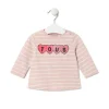 Camiseta a rayas Casual rosa