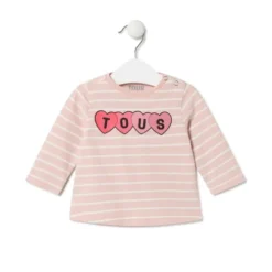Camiseta a rayas Casual rosa