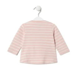 Camiseta a rayas Casual rosa