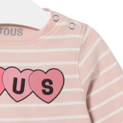 Camiseta a rayas Casual rosa