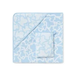 Capa de baño Kaos con Manopla Azul Cesleste