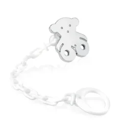 Chupetero oso grande de plata Sweet Dolls