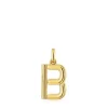 Colgante mediano letra B con baño de oro 18 kt sobre plata Alphabet