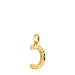 Colgante mediano letra C con baño de oro 18 kt sobre plata Alphabet