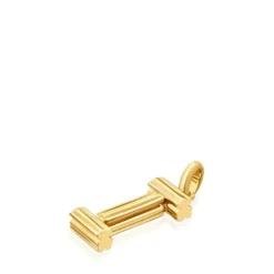 Colgante mediano letra I con baño de oro 18 kt sobre plata Alphabet