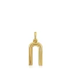 Colgante mediano letra N con baño de oro 18 kt sobre plata Alphabet