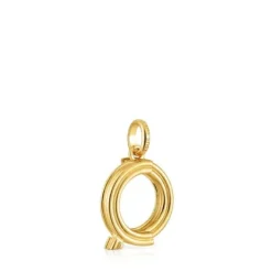 Colgante mediano letra Q con baño de oro 18 kt sobre plata Alphabet