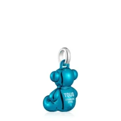 Colgante oso de acero en color azul Bold Bear