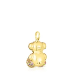 Colgante oso de gemas y oro Bold Bear
