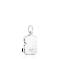 Colgante oso de plata con ónix Bold Bear
